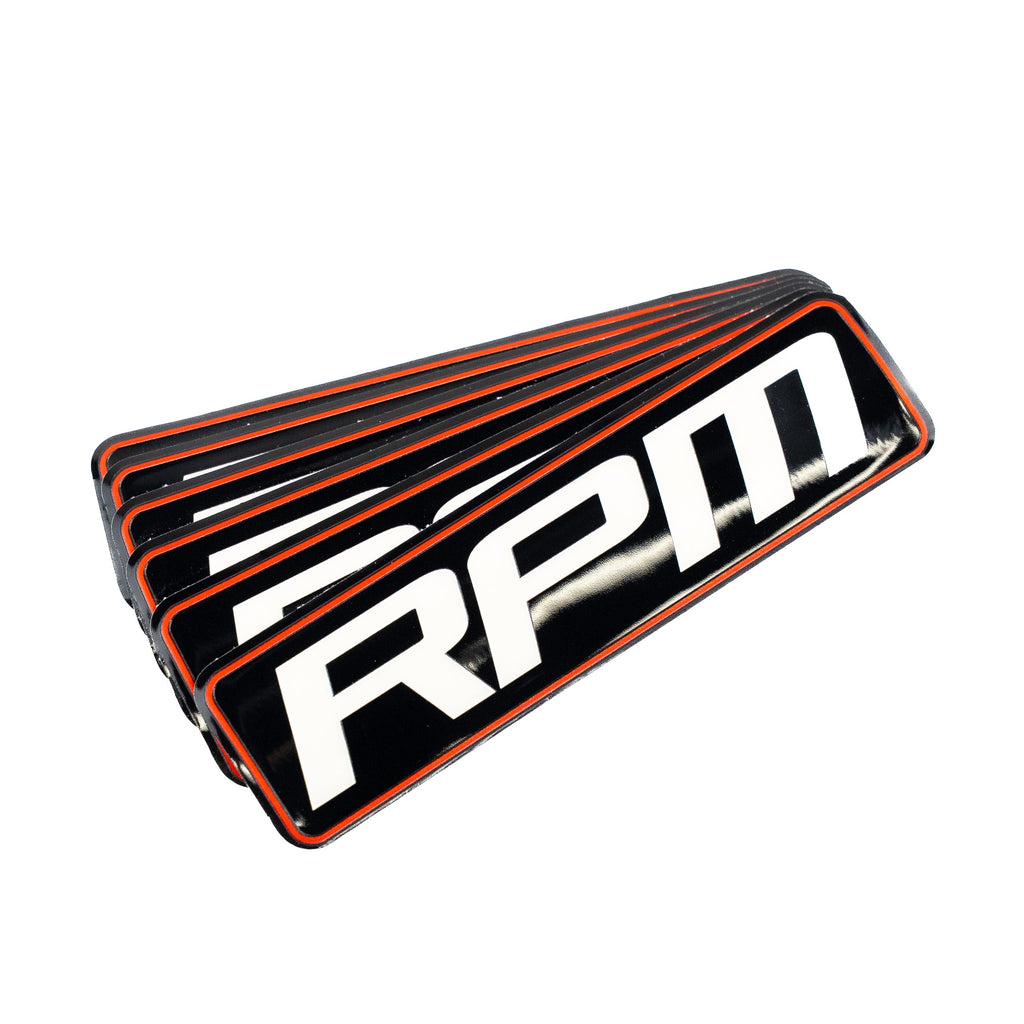 RPM Embossed Sticker