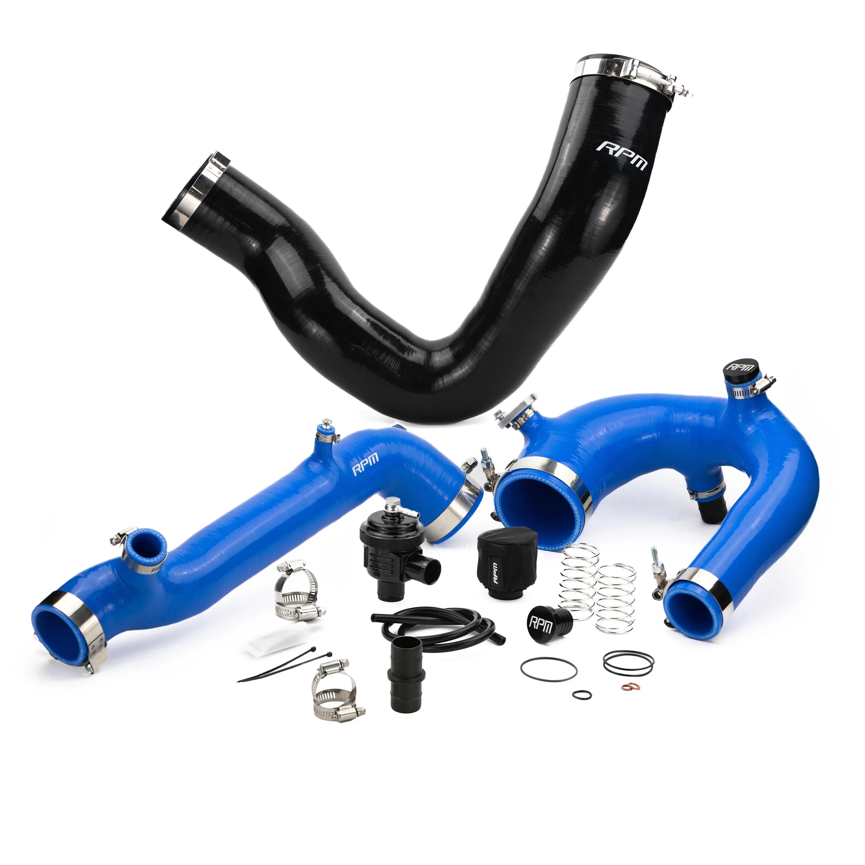 RPM Polaris RZR Turbo R & PRO XP/S Turbo Silicone Intake J-Tube, Charge Tube W/ BOV, & Intake Tube KIT